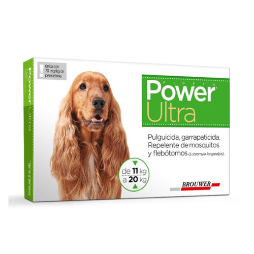 Power Ultra 11-20 kg – pipeta antipulgas y garrapatas para perros