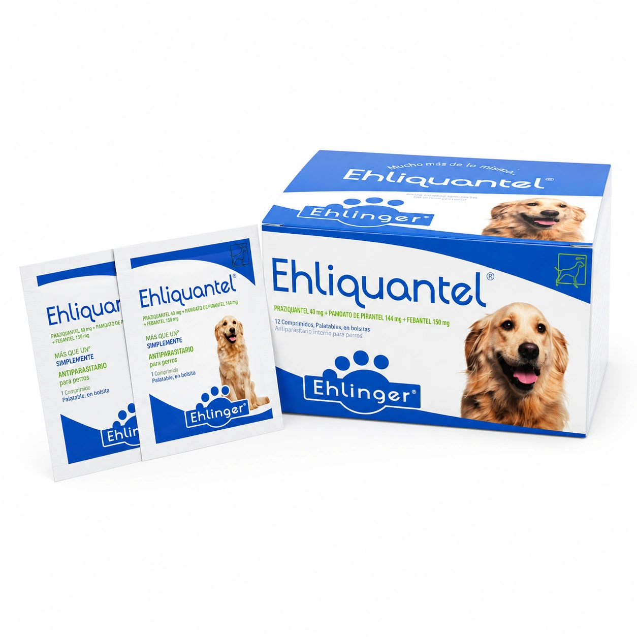 Ehliquante caja con 50 sobres – Comprimidos para perros hasta 10 kg