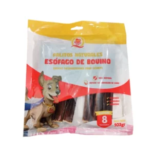 Snack Esófago de Bovino para perros - premio natural deshidratado 100% esófago bovino