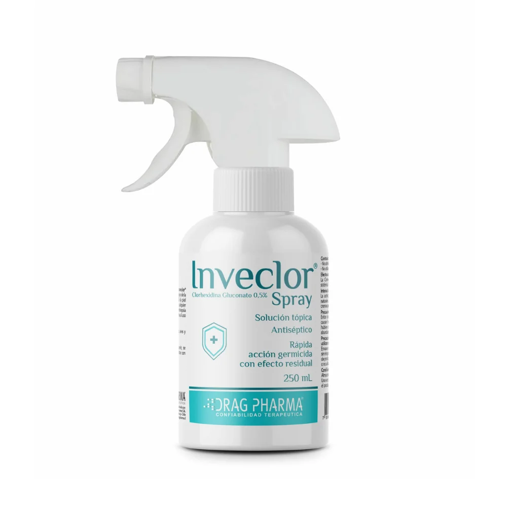 Inveclor clorhexidina spray 250ml – Antiséptico veterinario Drag Pharma